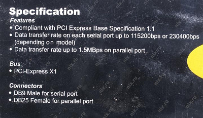 Контроллер STLab I-461 (RTL) PCI-Ex1 Multi I/O 4xCOM9M + 1xLPT25F