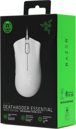 Мышь проводная Razer DeathAdder Essential, игровая, оптическая, USB, 6400dpi, белый [rz01-03850200-r3c1]