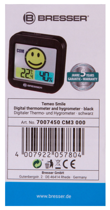Метеостанция Bresser MyTime Smile, черная