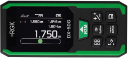 Лазерный дальномер RGK DX-50G 2кл.лаз. 800нм цв.луч. зеленый