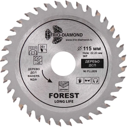 Диск пильный TRIO-DIAMOND 115x22.23x36Т Forest Long Life FLL826