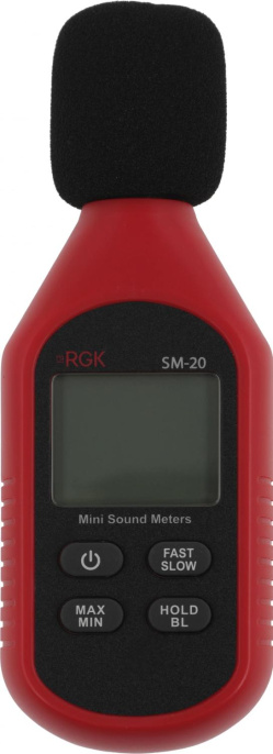 Измеритель уровня шума RGK SM-20 портативный красный/черный 776530