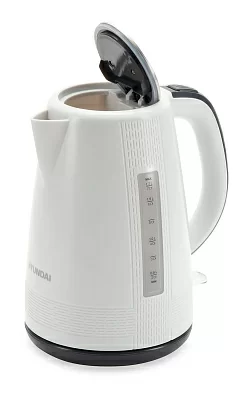 Чайник электрический Hyundai HYK-P3025 1.7л. 2200Вт белый/серый (корпус: пластик)