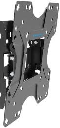Кронштейн для телевизора Kromax OPTIMA-201, 19-43", настенный, поворот и наклон,  черный [90657]