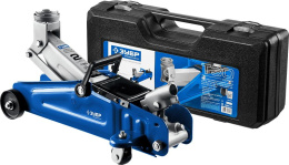 Домкрат Зубр Профессионал T30 подкатной гидравлический синий 43053-2-K