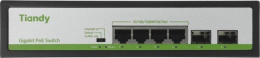 Коммутатор Tiandy TC-P3S06 H/0402/AT/60/V2.0 (L2) 4x1Гбит/с 2SFP 4PoE 60W неуправляемый