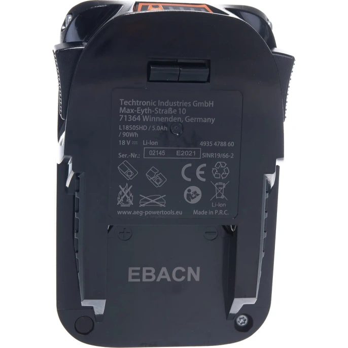 Аккумулятор L1850SHD 18В, 5Ач, Li-Ion AEG 4935478860