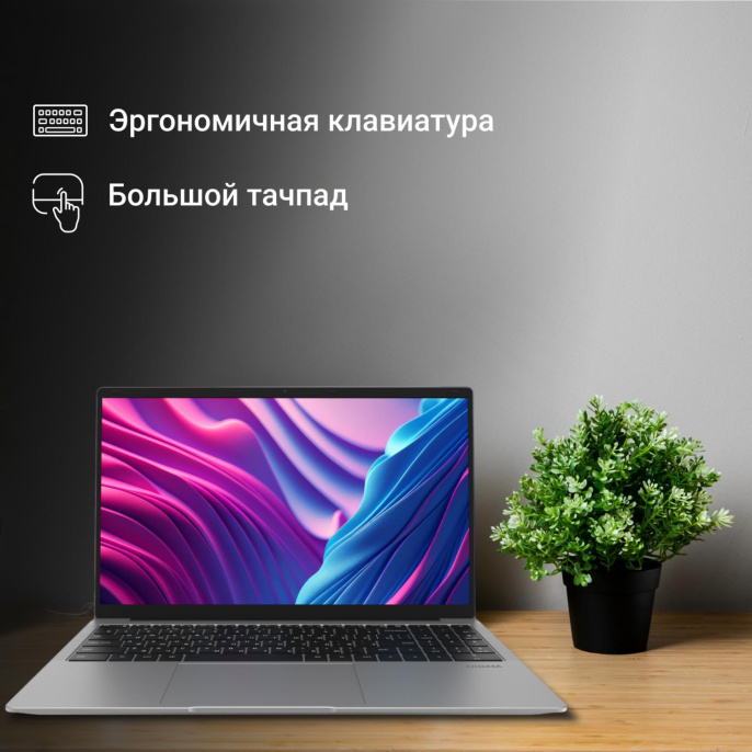 Ноутбук Digma EVE C5801 Celeron N4020 8Gb SSD256Gb Intel UHD Graphics 600 15.6" IPS FHD 1920x1080 Windows 11 Pro silver WiFi BT Cam 5000mAh DN15CN-8CXW03