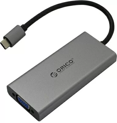Док-станция ORICO MC-U501P-GY, Type-C (USB 3.0, USB Type-C, HDMI, VGA, Mini jack), Серый ORICO-MC-U501P-GY