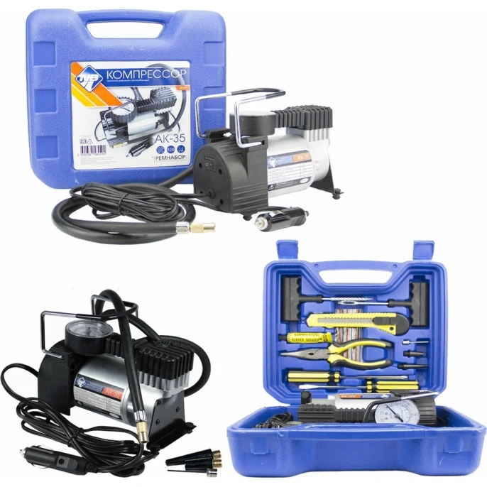 Компрессор АК-35 Nova Bright, 35 л/мин.,140 PSI, 12В, металлический корпус 47639