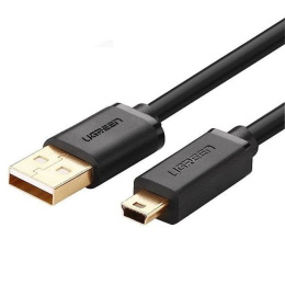 Кабель UGREEN US132 30472 USB 2.0 A Male to Mini 5 Pin Male Cable. Длина: 2м. Цвет: черный