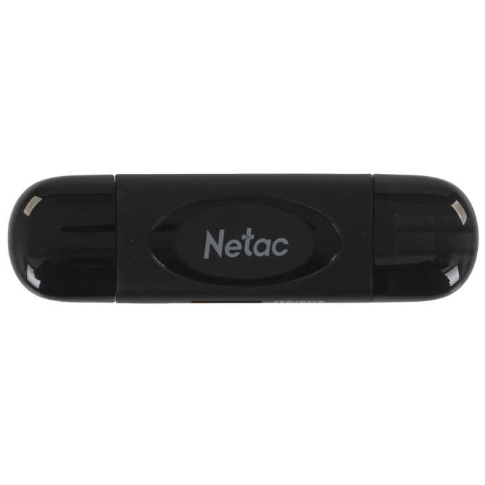Картридер Netac WK14BKCN USB3.0 Type-C -- mSD/SD, Черный