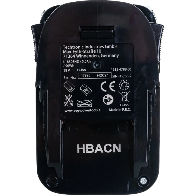 Аккумулятор L1850SHD 18В, 5Ач, Li-Ion AEG 4935478860