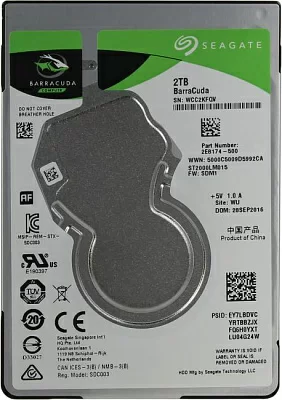 Жёсткий диск HDD 2 Tb SATA 6Gb/s Seagate Barracuda Compute ST2000LM015 2.5" 5400rpm 128Mb