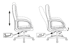 Кресло руководителя Бюрократ CH 002, ткань, до 120кг, топ-ган, черный