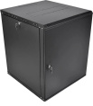 Шкаф коммутационный ЦМО ШРН-Эконом ШРН-Э-18.350.1-9005 настенный 18U 600x350мм пер.дв.металл 85кг черный 300мм 21.69кг 180град. 878мм IP20 металл