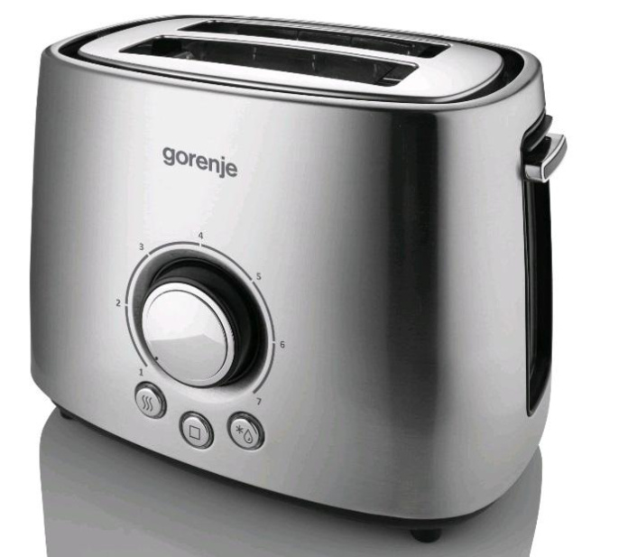 Тостер GORENJE T1000E,  серебристый/черный
