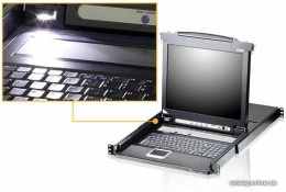 KVM консоль ATEN 19" 8-Port PS/2-USB VGA Single Rail LCD KVM Switch CL5708N-ATA-RG