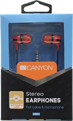Наушники с микрофоном CANYON CNS-CEP4R Red (шнур 1.2м)