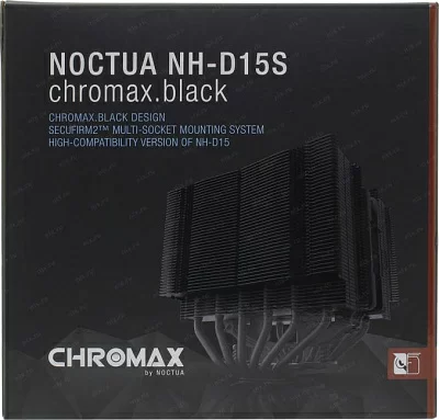 Охладитель Noctua NH-D15S-CH.BK Cooler (4пин 1155/2011/AM2/AM4/FM1 19.2-24.6дБ 300-1200 об/мин Al+тепл.трубки)