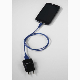 Кабель Hama Flexi-Slim 135785 USB m -USB Type-C m 0.75м синий