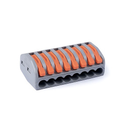 Cabeus PCT-218 Клемма соединительная универсальная 8-ми проводная с рычагом 0,08-2,5/4,0 (1шт)