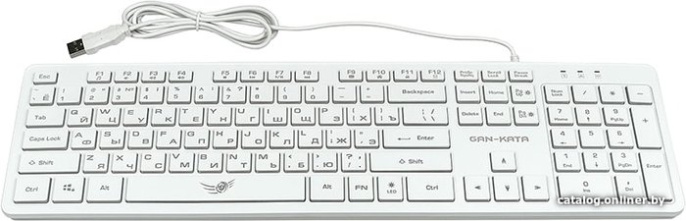 Dialog Gan-Kata Клавиатура KGK-17U WHITE - игровая с RGB-подсветкой, USB, белая