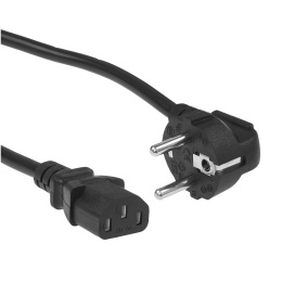 Bion Кабель питания Bion BXP-PC-186-VDE-3M 3м, евровилка с заземлением, 0.75мм, Schuko-C13, 10А, черный