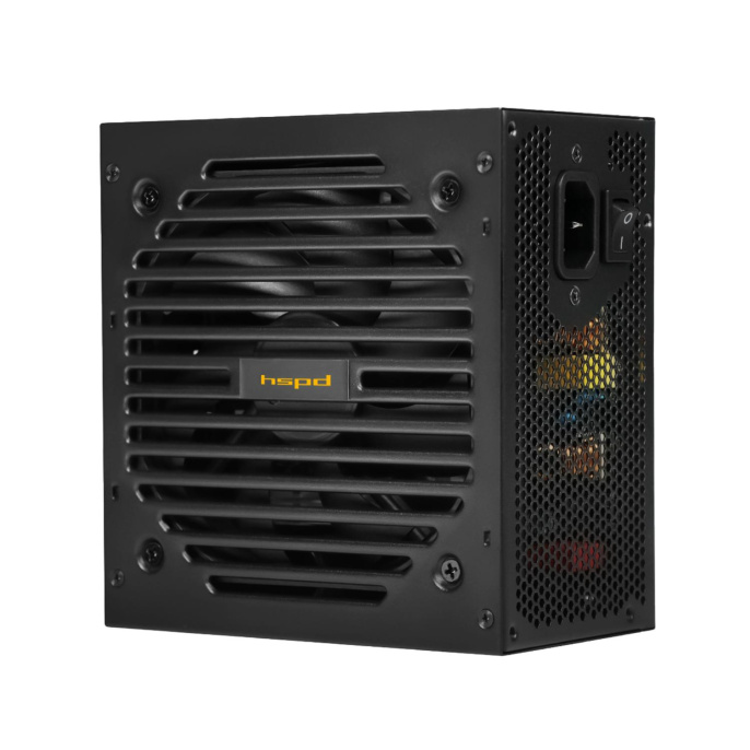Блок питания Power Supply HSPD, 700W 80+ Bronze ATX, 2.31, Semi-modular, 1x24 20+4 pin 550mm, 1xCPU*2 8 4+4 pin 600+150mm, 1xPCIe*2 8 6+2 pin 500+150mm, 2xSATA*3 400+150+150mm, 1xMOLEX4pin*3+FDD 400+150+150+150mm , Active, 120x120mm, 150x140x86mm, APFC,