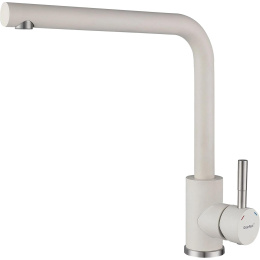 Смеситель GRANFEST GRANFEST QUARZ Смеситель для кухни, Г-образный, белый