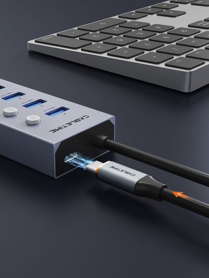 USB-Хаб CABLETIME CB47G (CT-HUBU7-AG) 7-в-1 USB-A на USB 3.0
