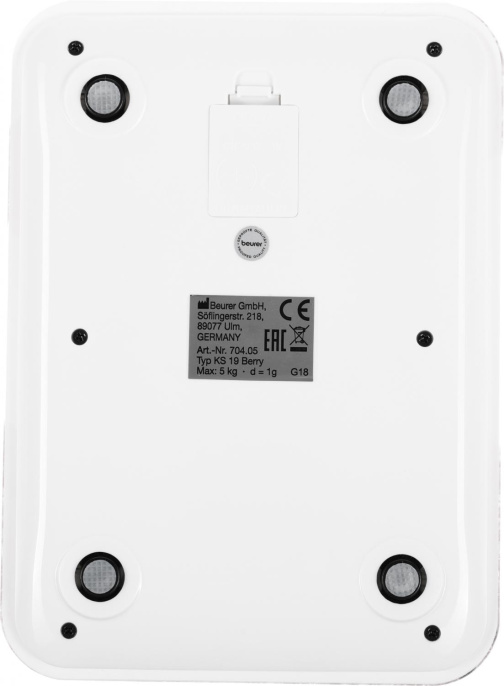 Весы кухонные BEURER KS19 berry,  рисунок