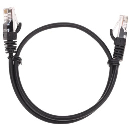 Rexant 02-0102-05 Патч-корд U/UTP, CAT 5e, RJ45-RJ45, 26AWG, LSZH, черный, 0,5м