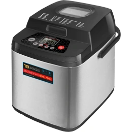 Хлебопечка Centek 750 г, 650 Вт, 19 программ, таймер, LCD, окошко, нерж., черный CT-1410 BLACK