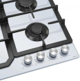 Газовая варочная панель MEFERI Glass comfort MGH604WH,  4 конфорки,  закаленное стекло,  белый