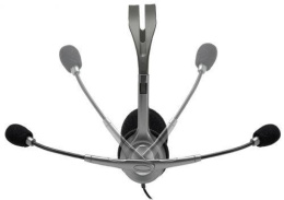 Гарнитура Logitech H111 (981-000594) (накладные, акустическое оформление: открытое, материал корпуса: пластик, материал амбушюр: поролон, частотный диапазон: 20-20000 Гц, чувствительность: 100 дБ, цвет: черный)