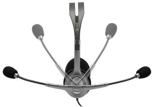 Гарнитура Logitech H111 (981-000594) (накладные, акустическое оформление: открытое, материал корпуса: пластик, материал амбушюр: поролон, частотный диапазон: 20-20000 Гц, чувствительность: 100 дБ, цвет: черный)