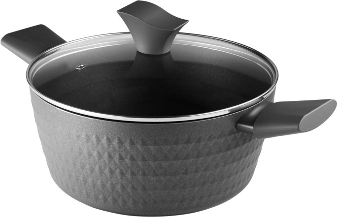 Кастрюля 4.2л Polaris Kontur 24C,  алюминиевая, с крышкой [015082]