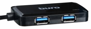 Разветвитель USB 3.0 Buro BU-HUB4-U3.0-S 4порт. черный