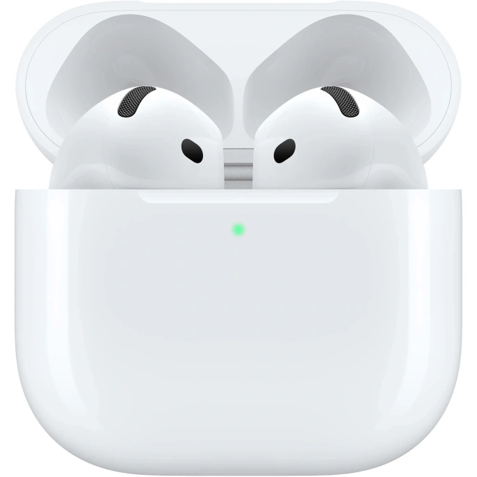 Наушники Apple AirPods 4 A3050,A3053,A3058, Bluetooth, вкладыши, белый [mxp63ll/a]