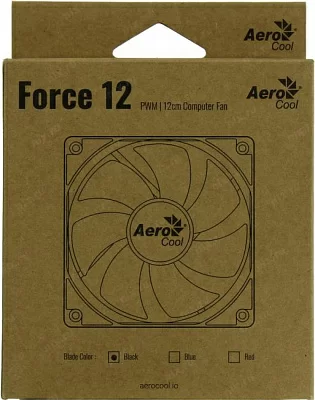 Вентилятор Aerocool Force 12 PWM Black (4пин 120x120x25мм 18.2-27.5дБ 500-1500 об/мин)
