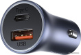 Автомобильное зарядное Baseus TZCCJD-0G Golden Contactor Pro Dual Quick Charger Car Charger Type-С + USB 40W кабель USB-Type-C 5A 1m , Выходы: Type-C - 20W, USB - 20W, Dark