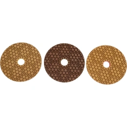Набор полировальных кругов 100D-3.0T-Step 1, 2, 3 Hybrid (wet, dry) Elsilber EL-R0101S0
