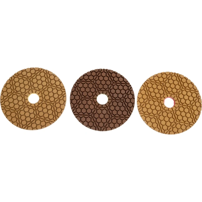 Набор полировальных кругов 100D-3.0T-Step 1, 2, 3 Hybrid (wet, dry) Elsilber EL-R0101S0