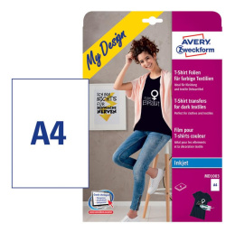 Термотрансфер Avery Zweckform MD1003, A4, для струйной печати, 4л, белый, покрытие матовое