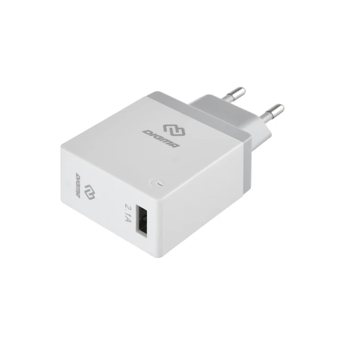 Сетевое зар./устр. Digma DGWC-1U-2.1A-WG 10.5W 2.1A USB универсальное белый