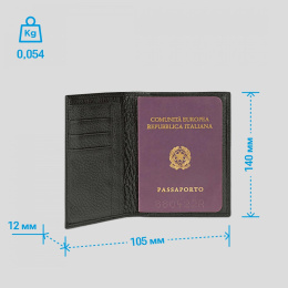 Обложка для документов Piquadro Modus Special PP1660MOSR/N черный кожа натуральная