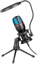 Игровой стрим микрофон Defender Forte GMC 300 USB, провод 1.5 м 64631