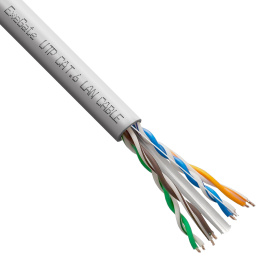 Кабель ExeGate UTP4-C6-CCA-S23-IN-PVC-GY-305 UTP 4 пары кат.6 CCA, 0.57мм (23AWG), 305м, серый PVC EX186134RUS