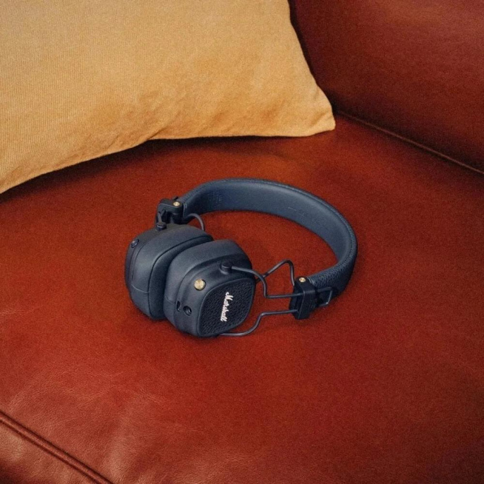 Наушники MARSHALL Major V, 3.5 мм/Bluetooth, накладные, синий [major v midnight blue]